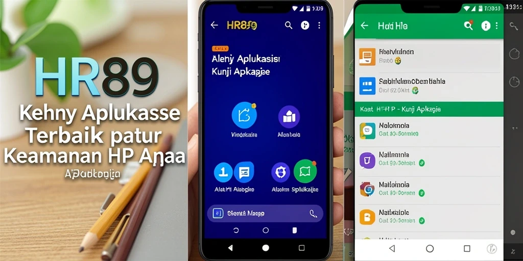 Tampilan antarmuka HR89 dengan fitur penguncian aplikasi yang aman.