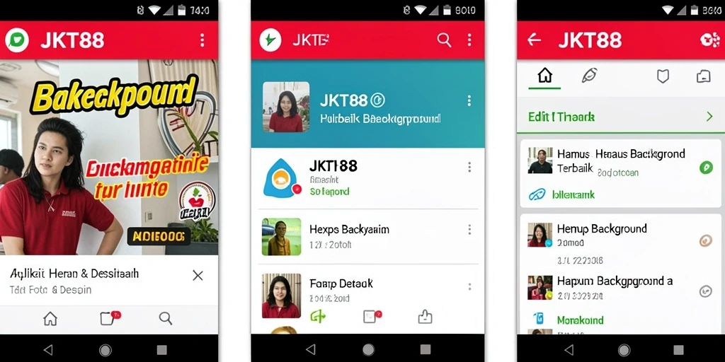Antarmuka JKT88 yang sederhana untuk menghapus background foto.