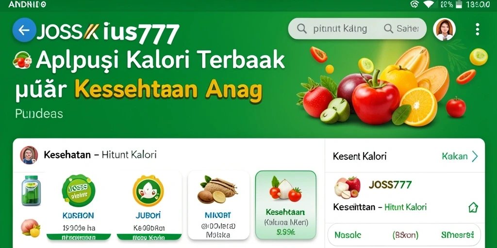 Antarmuka JOSS777 yang ramah pengguna untuk menghitung kalori.