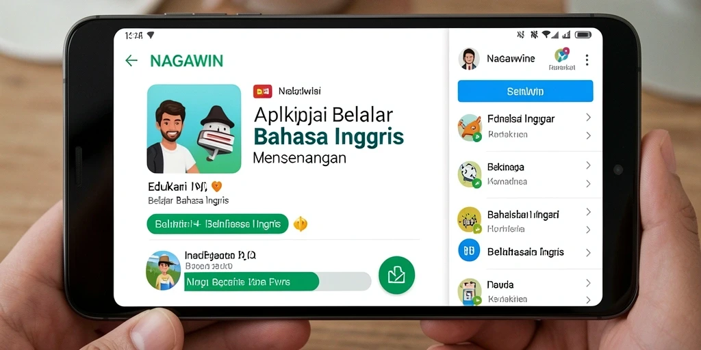 Tampilan antarmuka NAGAWIN yang menarik dan fungsional.