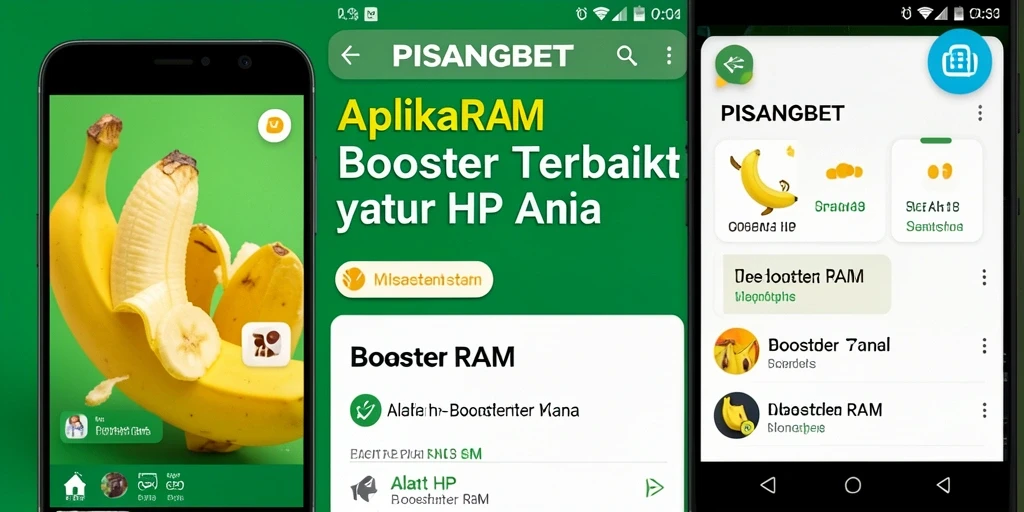 Tampilan antarmuka PISANGBET dengan fungsi pengoptimalan RAM yang efisien.
